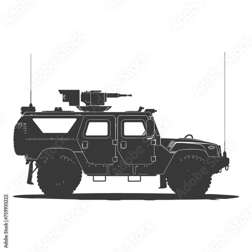 Silhouette armored vehicle combat black color only