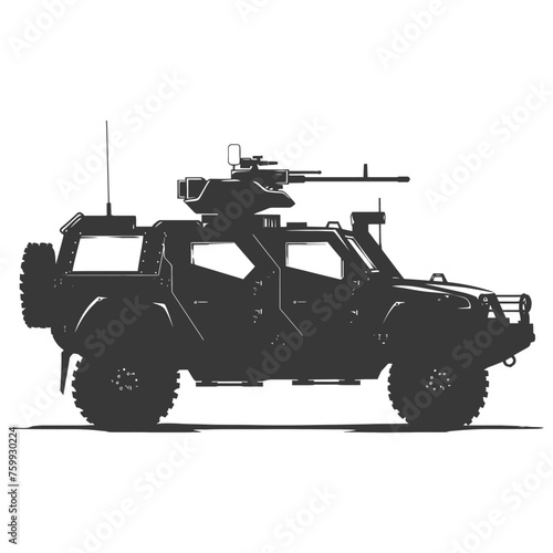Silhouette armored vehicle combat black color only