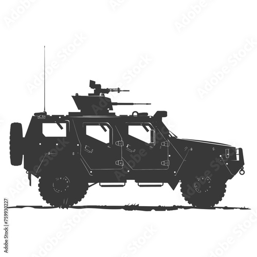 Silhouette armored vehicle combat black color only