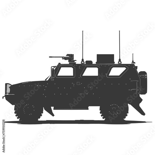 Silhouette armored vehicle combat black color only