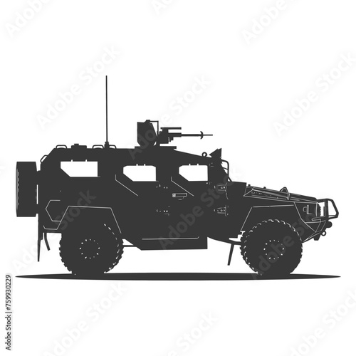 Silhouette armored vehicle combat black color only