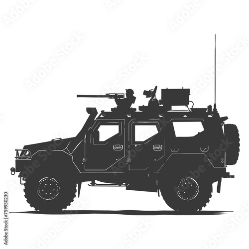 Silhouette armored vehicle combat black color only