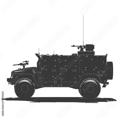 Silhouette armored vehicle combat black color only