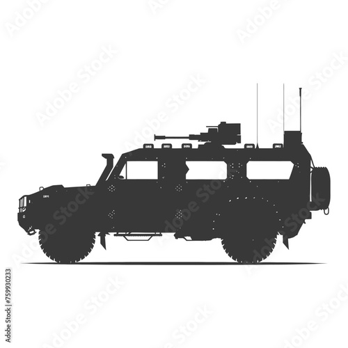 Silhouette armored vehicle combat black color only