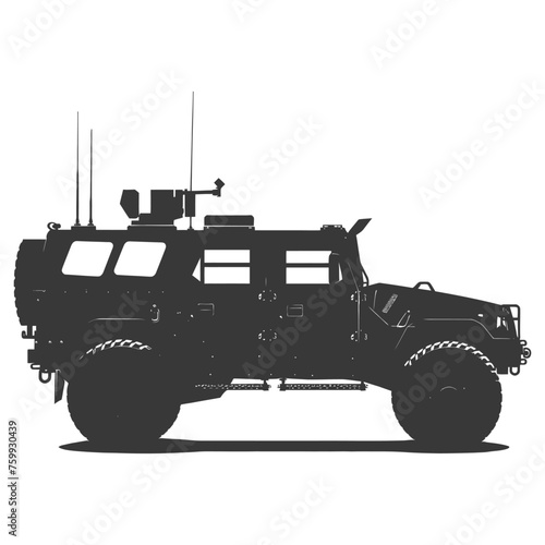 Silhouette armored vehicle combat black color only