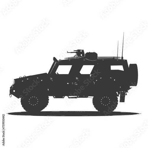 Silhouette armored vehicle combat black color only
