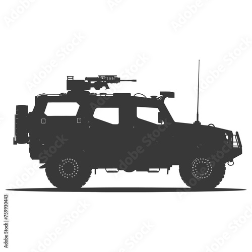 Silhouette armored vehicle combat black color only