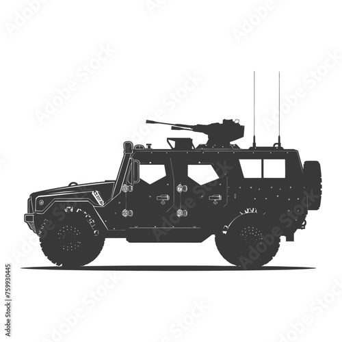 Silhouette armored vehicle combat black color only