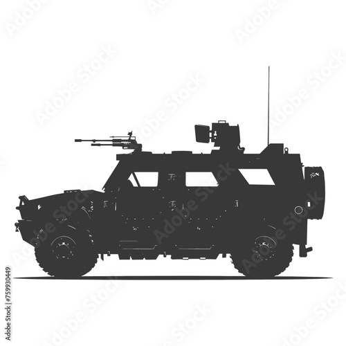 Silhouette armored vehicle combat black color only