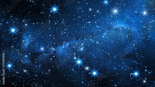 Starry Night Sky with Christmas Sparkle