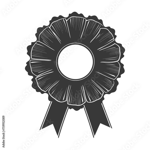 Silhouette Award rosette black color only