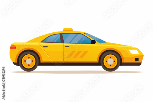 yellow pickup truck  clear flat vector illustration artwork