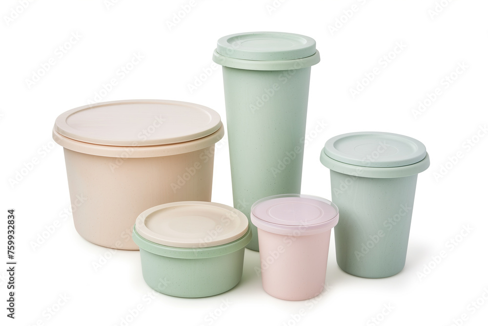reusable cups with lids on a white background reusable cups with lids on a white background