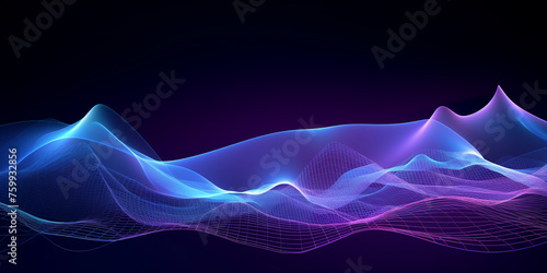 Dynamic abstract background with light streaks and glowing wave