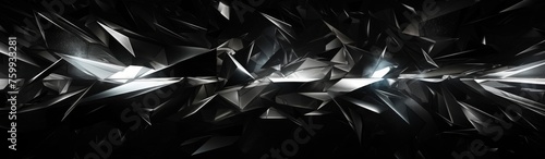geometric black and silver background, abstract silhouette, black background