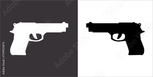 Illustration vector graphics of gun icon