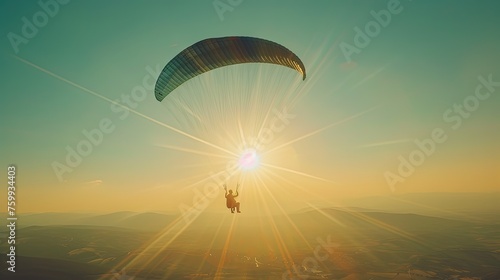 Paragliding. Embracing the freedom of flight, soaring with the wind.