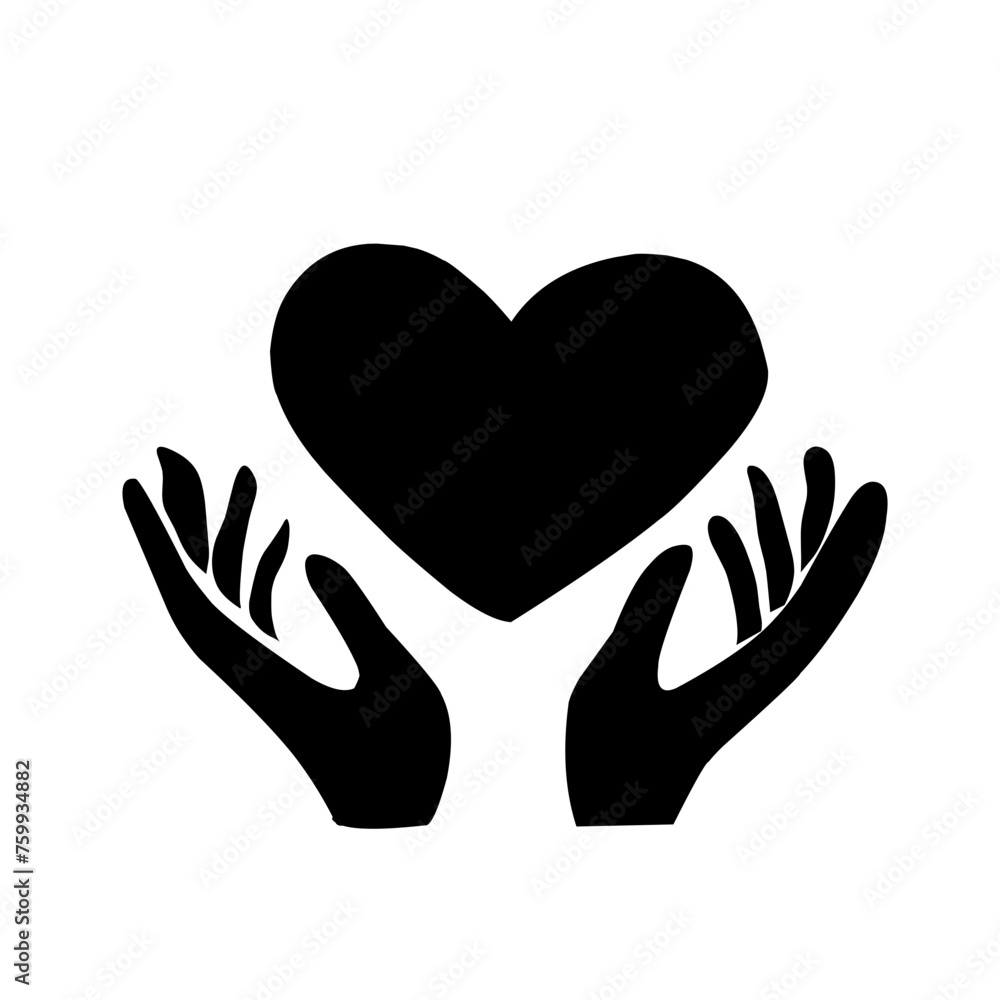 hand love silhouettes hand love silhouettes