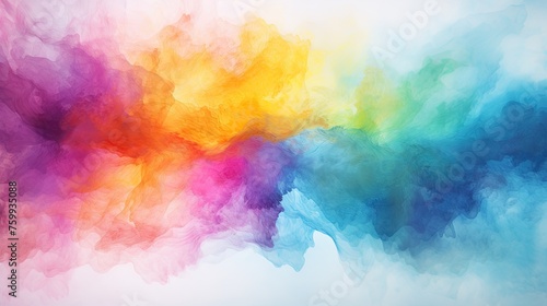 abstract watercolor background. Background. Mixed colored, multicolored ink on a white background.