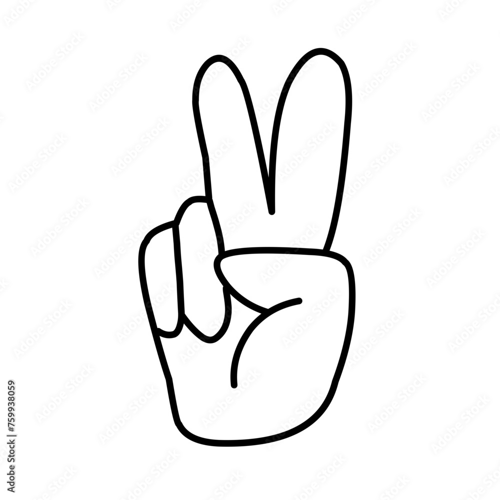 Hand gesture peace sign Hand gesture peace sign