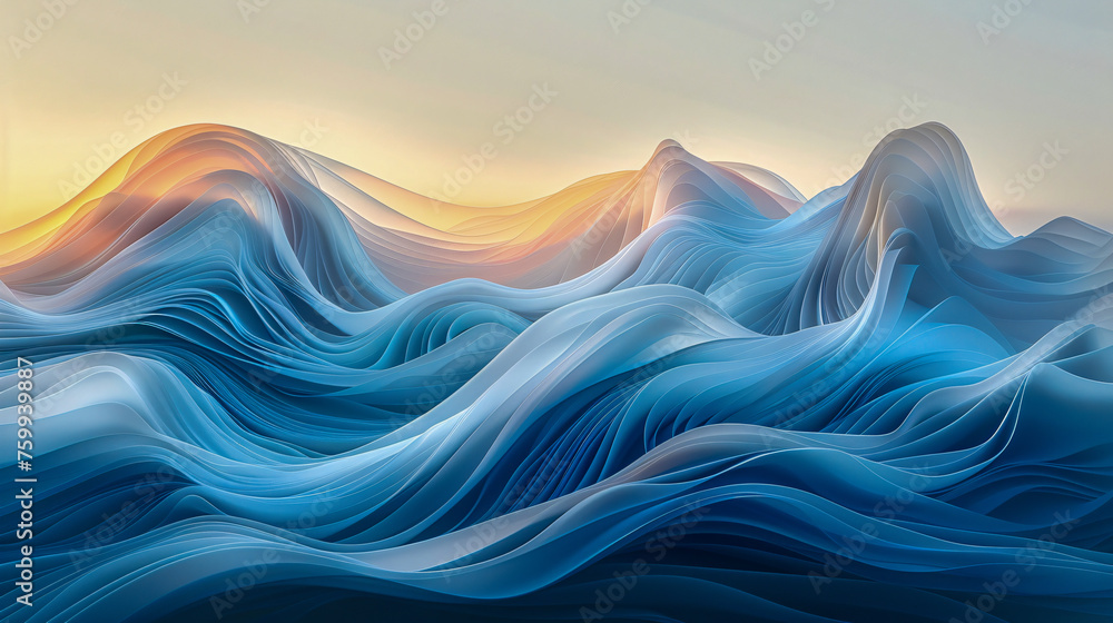 Fluid Motion: Abstract Blue Waves, Crafting a Futuristic and Vibrant Sea-Inspired Background Fluid Motion: Abstract Blue Waves, Crafting a Futuristic and Vibrant Sea-Inspired Background