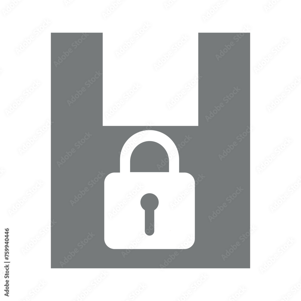 lock logo combine with letter H vector template lock logo combine with letter H vector template