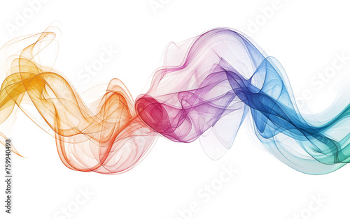 Capturing the Abstract Essence of Color Swirls in Rainbow Sequence Isolated on Transparent Background PNG.