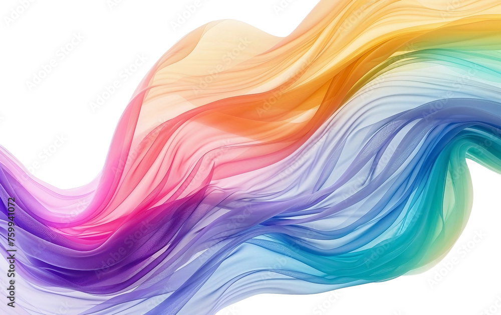 Dancing Through Abstract Swirls of Color in Rainbow Order Isolated on Transparent Background PNG. Dancing Through Abstract Swirls of Color in Rainbow Order Isolated on Transparent Background PNG.