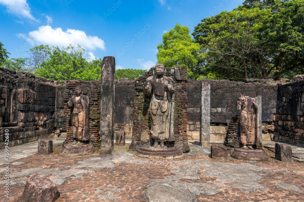 The ancient brick ruins of the Royal Palace (Parakramabahu’s Royal Palace) in the Ancient City of Polonnaruwa, a UNESCO World Heritage Site.