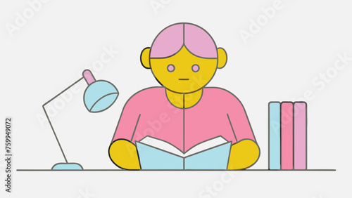 desperate studying student vector design 