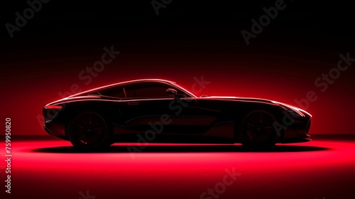 Dynamic Silhouette of a Sleek Car Creating a Visually Stunning Presentation