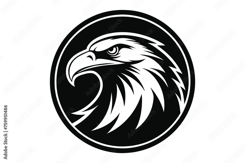 eagle head in round circle silhouette logo vector 16.eps eagle head in round circle silhouette logo vector 16.eps