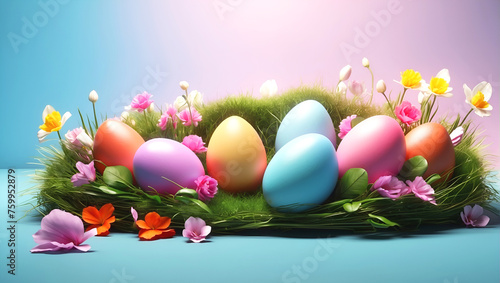 Easter day banner background