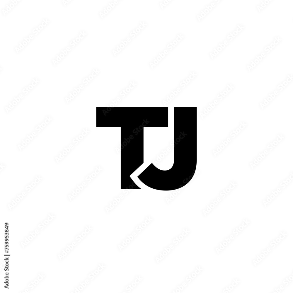Letter T and J, TJ logo design template. Minimal monogram initial based logotype. Letter T and J, TJ logo design template. Minimal monogram initial based logotype.
