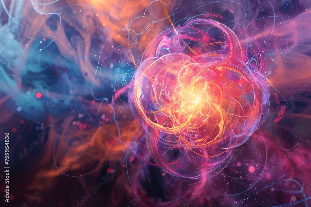 Quantum Entanglement: A Vibrant Dance of Intertwined Particles in Deep Space
