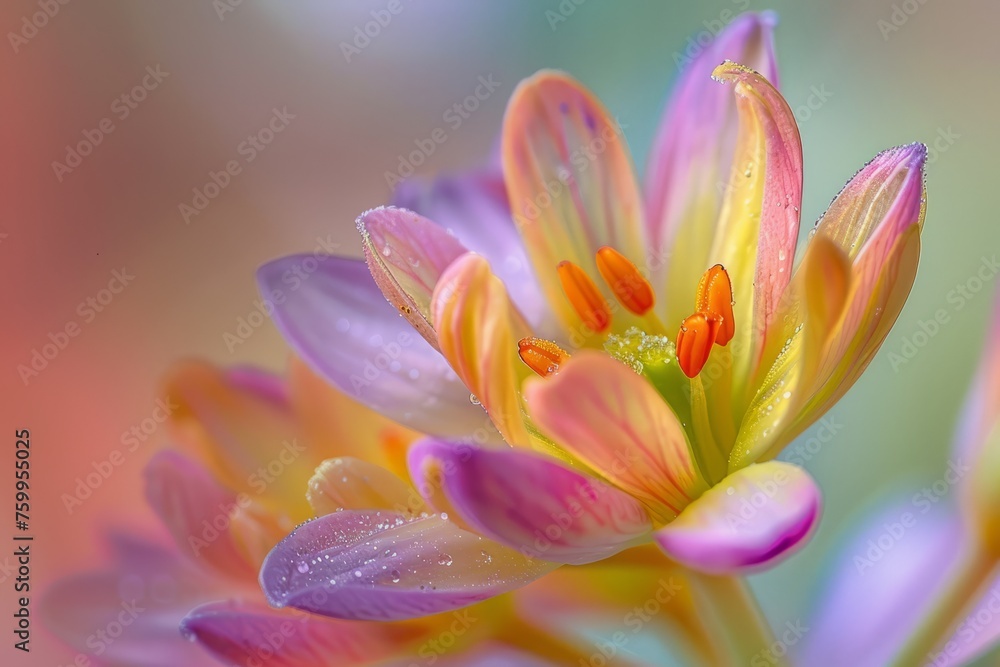 Fototapeta premium Close up of a blooming spring flower in a garden, wallpaper background