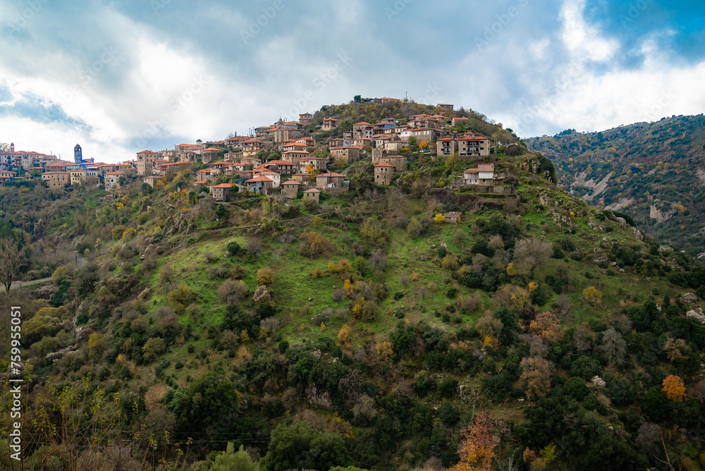 Dimitsana greek traditional village in Arcadia region, Peloponnese, Greece