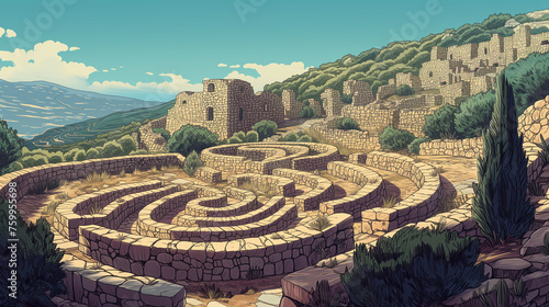 Ancient Crete Labyrinth
