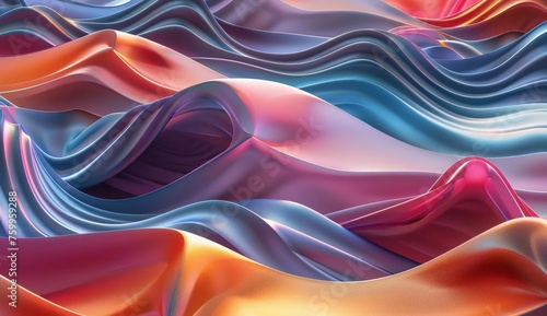 A digitally created wavy pattern design featuring smooth curves and repeating motifs.