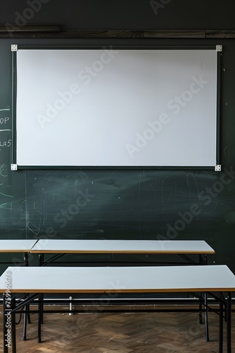 Blank poster in the classroom.