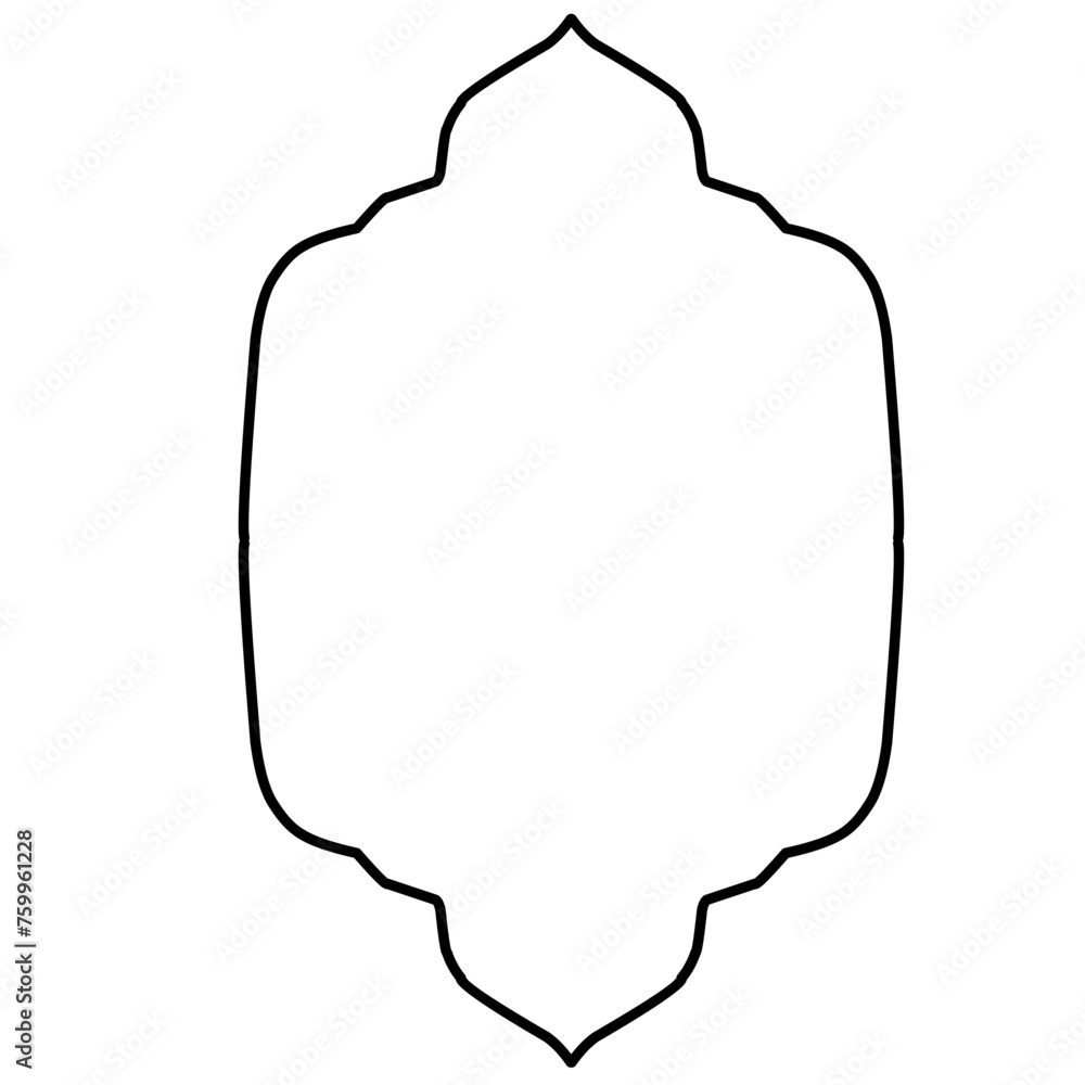 Arabic windows outline arches different shapes for mosque Arabic windows outline arches different shapes for mosque