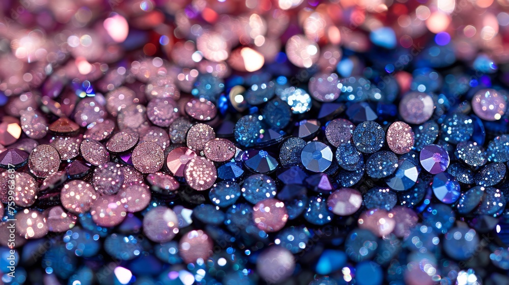 a pile of blue and pink glitter next to a pile of other blue and pink glitter next to each other. a pile of blue and pink glitter next to a pile of other blue and pink glitter next to each other.