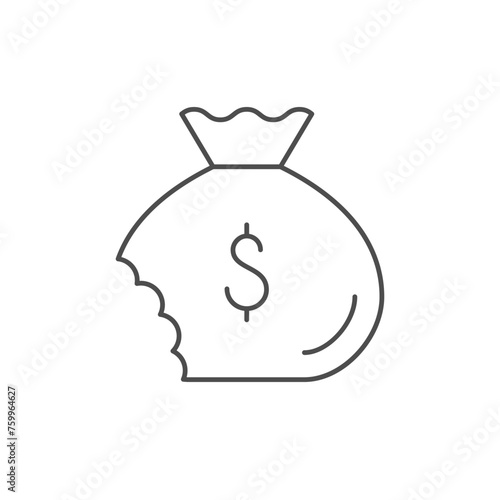 Inflation process line outline icon
