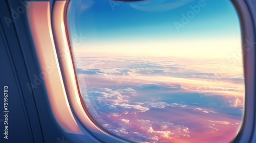 Airplane windows provide unique views of the sky and clouds