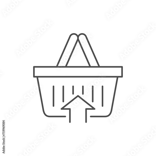 Food basket cost increase icon