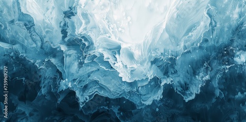 A large iceberg drifts on the oceans surface, towering above the water with its icy mass.