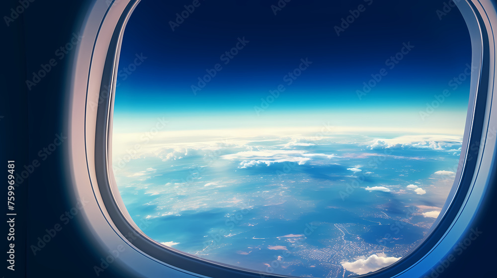 Sky seen from airplane window