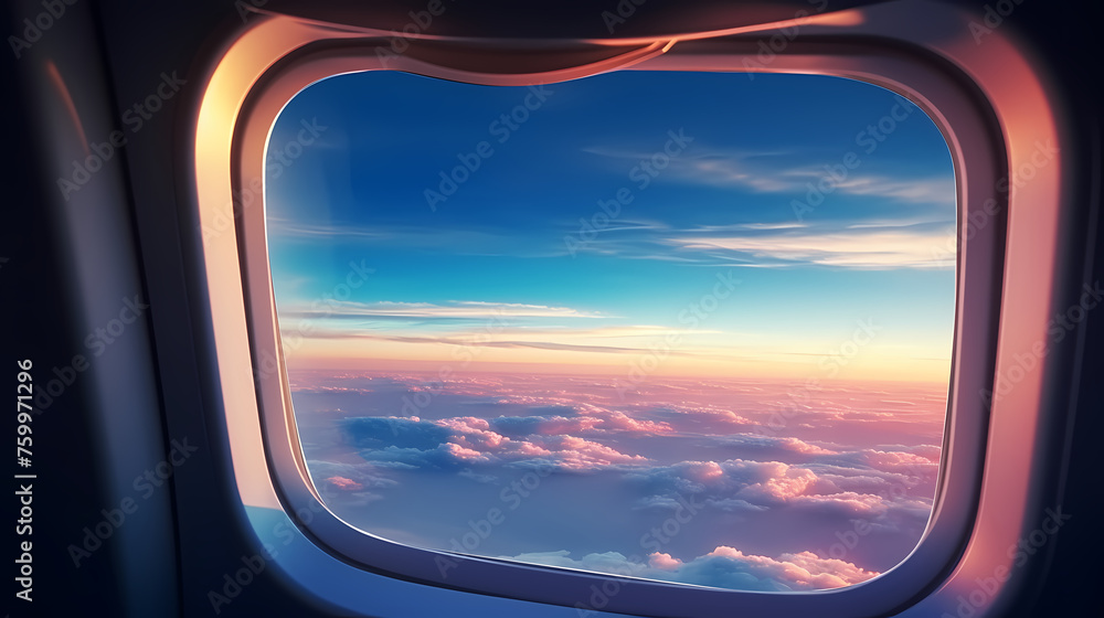 Fototapeta premium Sky seen from airplane window