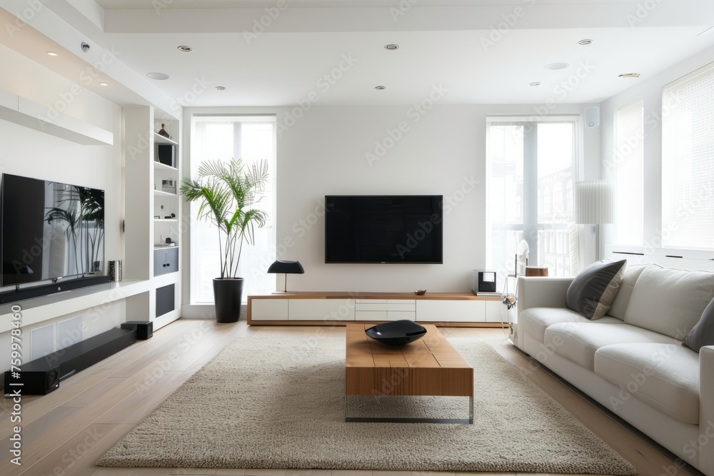 Minimalist sanctuary with its sleek, modern furnishings, minimalist decor Minimalist sanctuary with its sleek, modern furnishings, minimalist decor