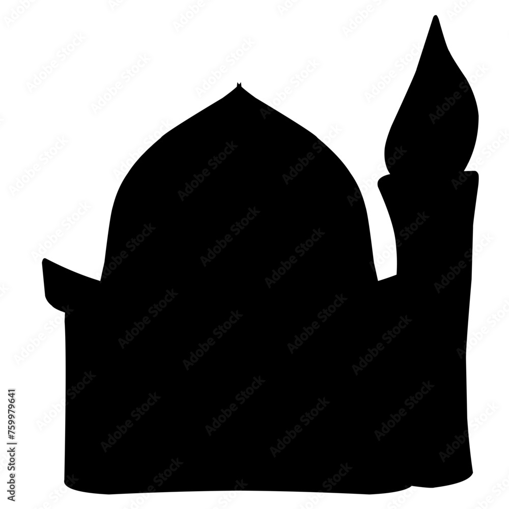 Vector Ilustration Mosque Silhouette Vector Ilustration Mosque Silhouette